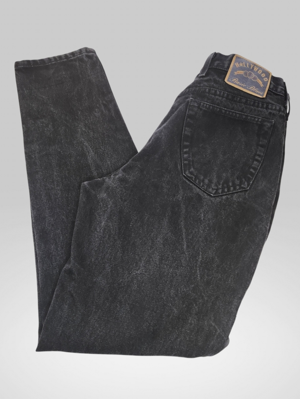 VTG ⭐️ HOLLYWOOD BASIC BLUES Black Vintage Straight Leg - 27/28 (No Tag)